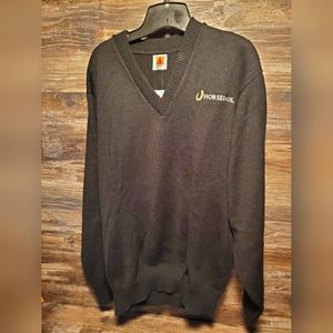 Mens‎ XL Sweater V-Neck Pullover Long Sleeve Knitted Casual NWT horseshoe casino